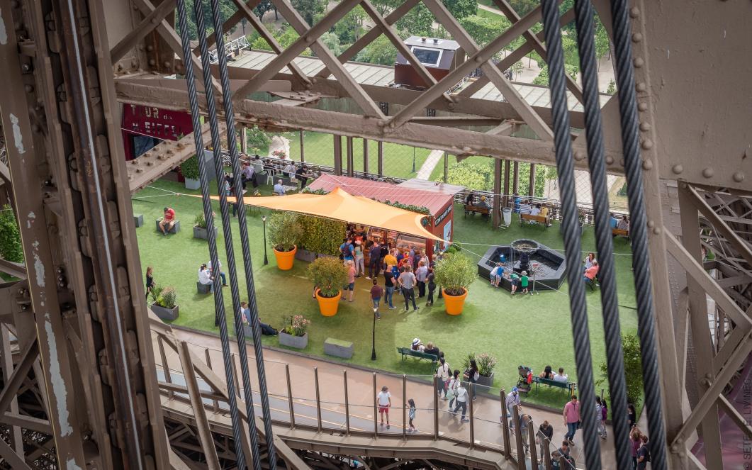 Terrasse estival vue aérienne